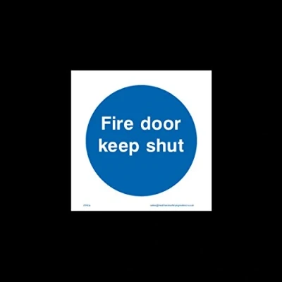 Image of Fire door keep shut Plastic Sign Exit, Gangway, Emergency, Route (FPR14)