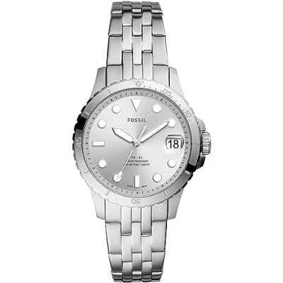 Image of Fossil Watch for Women Fb 01, Quartz Movement, 36 mm Silver Stainless Steel Case with a Strap, ES4744