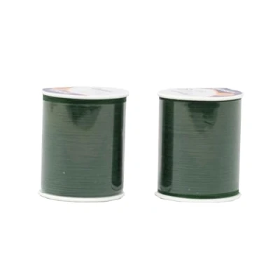 Image of Korbond 320m Sewing Thread 2 x 160m Spools Green Polyester Hand and Machine