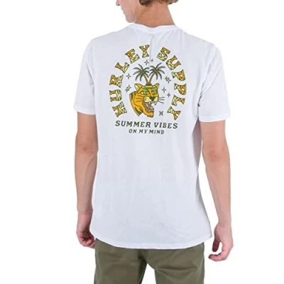 Image of Hurley Men&#039;s Evd Summer Vibes T Shirt, White, S