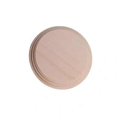 Image of Round Beech Wood Chopping Board with Edge Detailing 25 cm