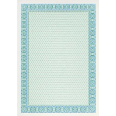Image of DECAdry Premium Certificates Watermarked 115gsm A4 Turquoise Blue Ref DPDSD1052 [Pack of 70]