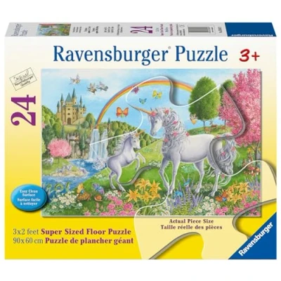 Image of Ravensburger Prancing Unicorns 24 Piece Giant Floor Jigsaw Puzzle for Kids Age 3 Years Up Educational Toddler Toys &amp; Games