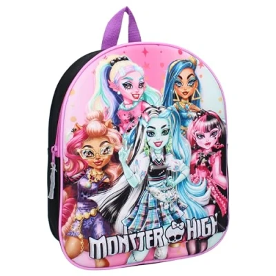 Image of Vadobag Monster High 3D Backpack The Boo Crew for Children School Nursery Multicolour Size 32 x 26 11 cm, multi coloured, One