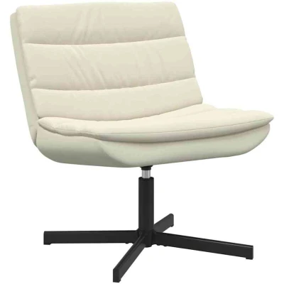 Image of vidaXL Swivel Chair Cream Faux Leather Medium