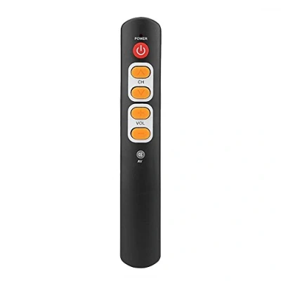 Image of Wendry TV Remote Control, Universal Learning Control with Large Buttons, Smart Controller for VCR Dvd DVB HiFi Especially the Elderly (Orange)