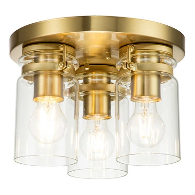 Image of Kichler Brinley Shade Cluster Ceiling Light Brushed Brass