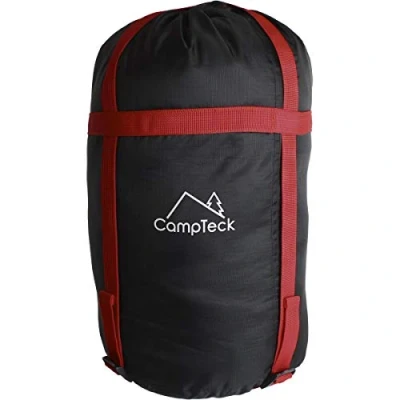 Image of CampTeck U6954 Lightweight Compression Bag Stuff Sack Water Resistant for Sleeping Bag, Clothes Storage, Travel, Camping, Outdoor Black
