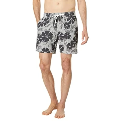 Image of RVCA Men&#039;s Standard 4 Way Stretch Elastic Waist 17 Inch Boardshort, Black (Yoyogi Seersucker), L