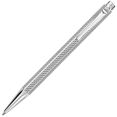 Image of Caran D&#039;ache Ecridor Cubrik Silver Plated Rhodium Coated Ballpoint Pen