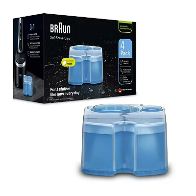 Image of Braun 3in1 ShaverCare SmartCare Center Refill Cartridges, Hygienic Cleaning, 4 Pack