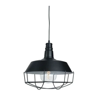 Image of Akaki Dome Ceiling Pendant 1 Light Black