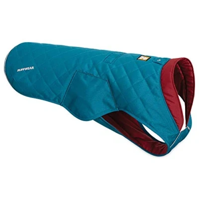 Image of RUFFWEAR Stumptown Jacket, Overcoat for Dogs, Warm and Abrasion resistant Clear Cold Days, Metolius Blue, X Large