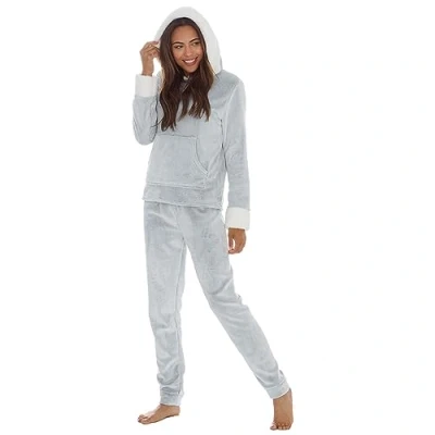 Image of INSIGNIA Womens Pyjamas Sets Hooded Fleece (as8, alpha, x_l, regular, Frosted Grey)