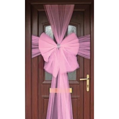 Image of Oaktree Lt Pink Door Bow Decoration