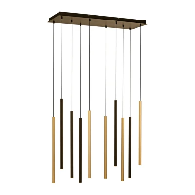 Image of Paul Neuhaus Flute LED pendant light, dimmable, 10 bulb