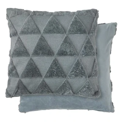 Image of Emma Barclay Nyla Soft Touch Geometric Tufted Cushion Cover (Charcoal grey)