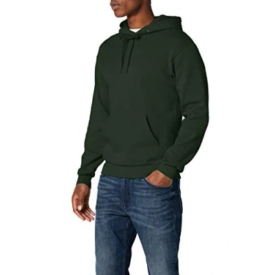 Image of Fruit of the Loom 62 208 0 Men&#039;s Classic Hooded Sweatshirt, Bottle Green,Small