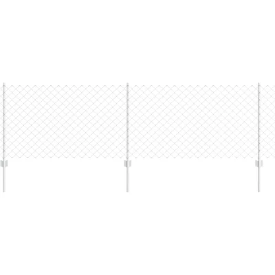 Image of vidaXL Euro Fence with 10 U Posts Silver 1,5x10 m Steel