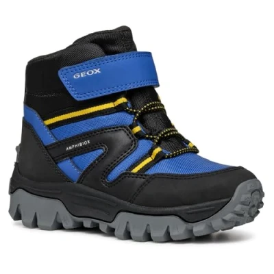 Image of Geox Himalaya BOY ABX Winter boots for kids, Size: 13K, Royal/black Imitation leather/ textile