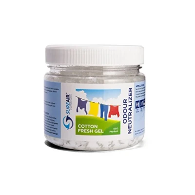 Image of Sureair Odour Neutralizer Gel Air freshener 1 Litre Cotton Fresh removes Smells &amp; Nasty Odours in Home ,Office or Car