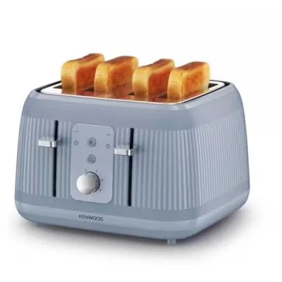 Image of Kenwood Dawn Toaster, 4 Slot Reheat, 5 Browning Settings, Defrost and Cancel Functions, Pull Crumb Tray, TFP09.​000BL, 1800W, Stone Blue
