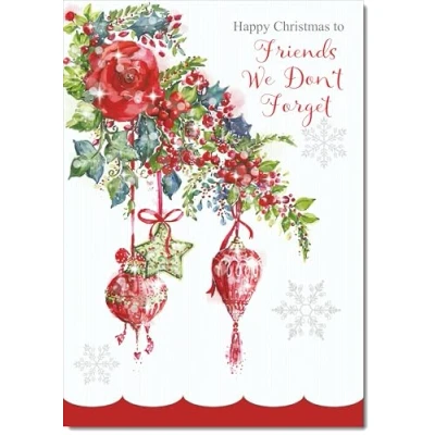 Image of doodlecards Friends We Don&#039;t Forget Christmas Card Decorations Medium Size for with Plain Envelope