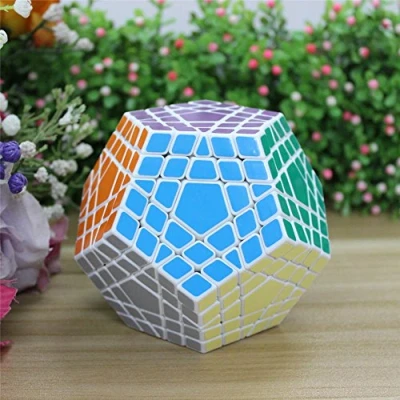 Image of Oostifun Shengshou 5x5x5 Gigaminx megaminx Cube 12 Surface Puzzle + one tripod (White)