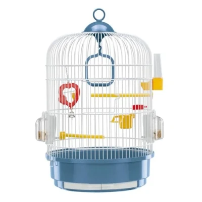 Image of Ferplast Bird Cage REGINA for Birds, Canaries, Budgies, Finches, Metal, Accessories Included Rotating Feeders Perches, 32.5 x h 49 cm.