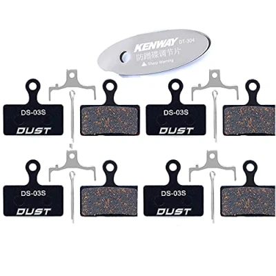 Image of CYCEARTH 4 Pairs Bicycle Bike Disc Brake Pads for shimano XT Br M8000 M785 XTR M9000 M9020 M987 M988 M985 SLX M7000 M675 Deore M615 RS785 CX75 R515 R315 Alfine S700 (Semi Metallic/Sintered Metal)