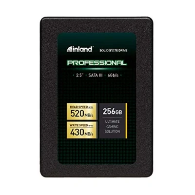 Image of Inland Professional 256GB SSD 3D TLC NAND SATA III 6Gb/s 2.5&quot; 7mm Internal Solid State Drive (256GB)
