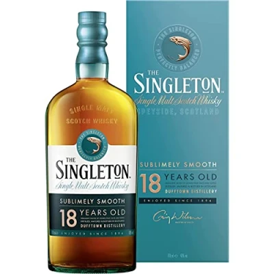Image of The Singleton 18 Year Old Single Malt Scotch Whisky 40% vol 70cl Sublimely Smooth Speyside Notes of Stewed Fruit Nuts &amp; Toffee Scottish