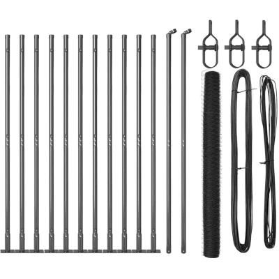 Image of vidaXL Fencing Set of 2 Grey Steel 25 x 1.5 m Durable
