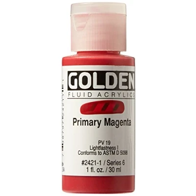 Image of Pro Art Golden Fluid Acrylic Paint 1 oz Primary Magenta