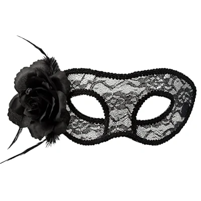 Image of Boland 10132127 Mystique Lace Eye Mask, Black