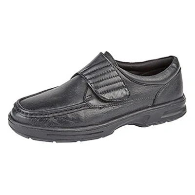 Image of Mens touch fastening shoe Black Size UK 8