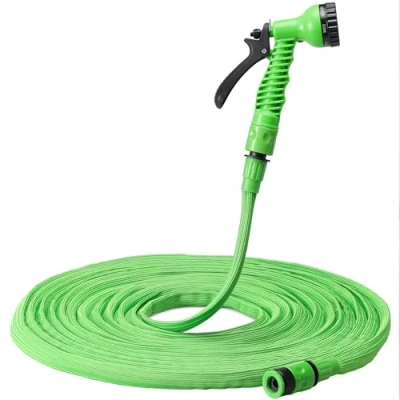 Image of Navaris Expandable Hose 11.25 22.5m (37 74ft) Flexible Expanding Garden Water Pipe with 7 Function Spray Gun and Quick Connectors Hosepipes