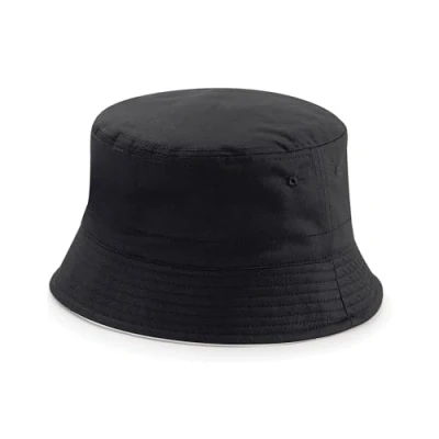 Image of Beechfield B686 Reversible Bucket Hat Black/Light Grey L/XL