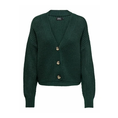 Image of ONLY Women&#039;s Onlcarol Nice L/S KNT Noos Cardigan Sweater, Green Gables, XS
