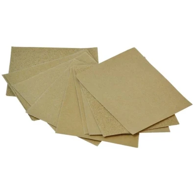 Image of Cork Block Glasspaper Sanding Sheets Assorted (Pack 10)