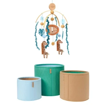 Image of Tutti Bambini Décor Bundle Storage Baskets &amp; Nursery Run Wild