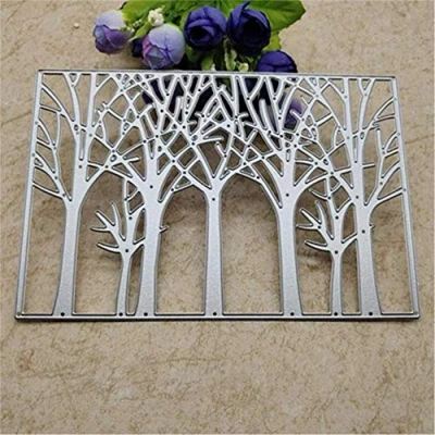 Image of Yuntrip Tree Metal Cutting Dies for Card Making, Background Embossing Stencil Die DIY Scrapbooking Photo Templates Album Paper Cards Decorative Craft,
