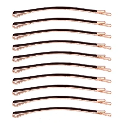 Image of LONEEDY Pack of 10 Curved Jumbo Bobby Pins,Hair Clips(Brown)