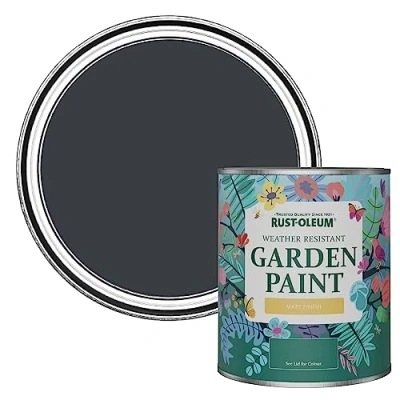 Image of Rust Oleum Grey Mould Resistant Garden Paint In Matt Finish Anthracite (RAL 7016) 750ml