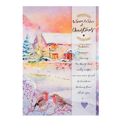 Image of Hallmark Medium &quot;Warm Wishes&quot; Christmas Card