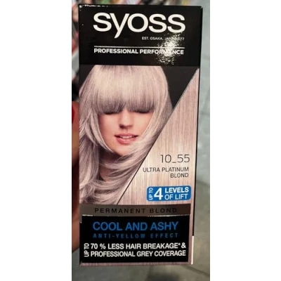 Image of Syoss Blond Cool Blonds Hair Colour 10 55 Platinum Blonde Level 3 Pack of x 115 ml