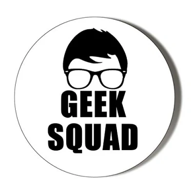 Image of Gift Insanity GEEK SQUAD LETTERING 45mm novelty badge