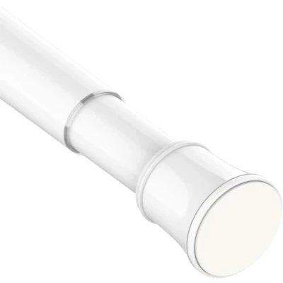 Image of 1PC Extendable Curtain Pole Telescopic Spring Tension Rod No Drilling Adjustable for Wardrobe Window,Shower,Bedroom,Doorway(110 200cm/43.3 78.7Inch,White)