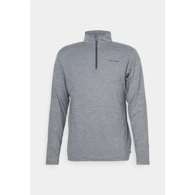 Image of Calvin Klein Mens Newport Half Zip Sweater Silver Marl XL