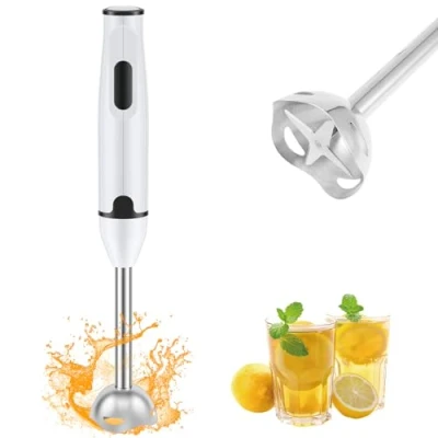Image of Handheld Immersion Blender Multifunctional Hand Household Stainless Steel Electric Stick Kitchen Gadget for Soup Smoothie Puree Sauce Juice